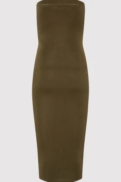 Dresses*St. Agni 90s Strapless Knit Midi Dress - Kelp