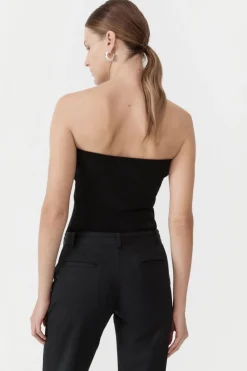 Knitwear*St. Agni 90s Strapless Knit Top - Black