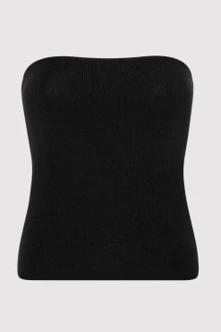 Knitwear*St. Agni 90s Strapless Knit Top - Black