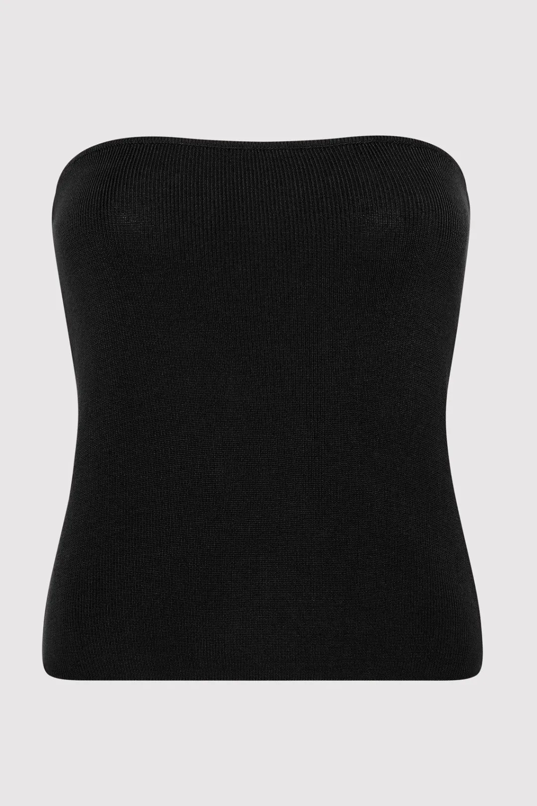 Knitwear*St. Agni 90s Strapless Knit Top - Black