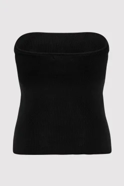 Tops*St. Agni 90s Strapless Knit Top - Black
