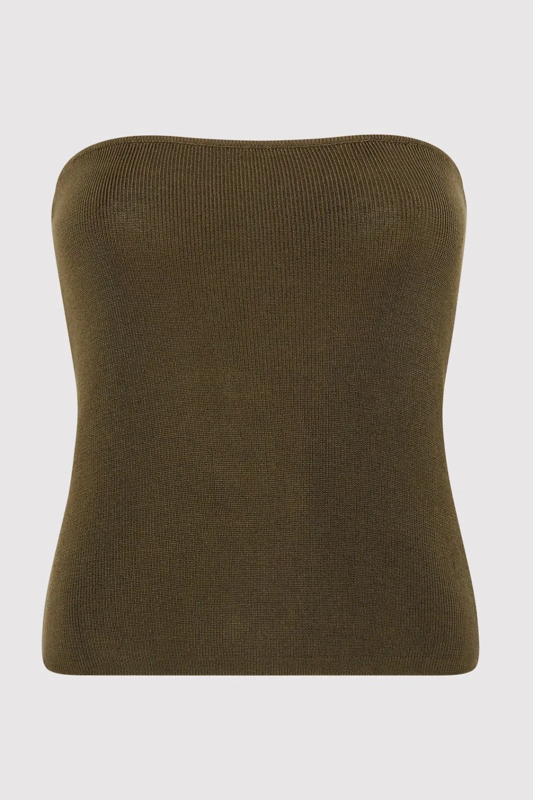 Knitwear*St. Agni 90s Strapless Knit Top - Kelp