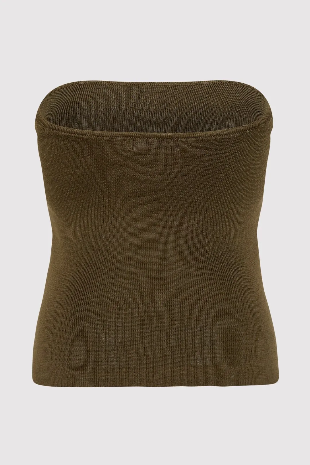 Knitwear*St. Agni 90s Strapless Knit Top - Kelp