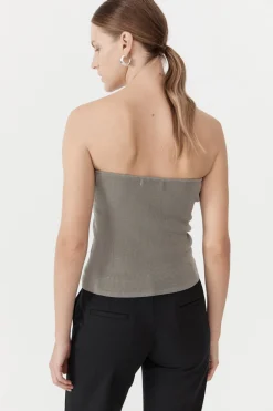 Knitwear*St. Agni 90s Strapless Knit Top - Shadow