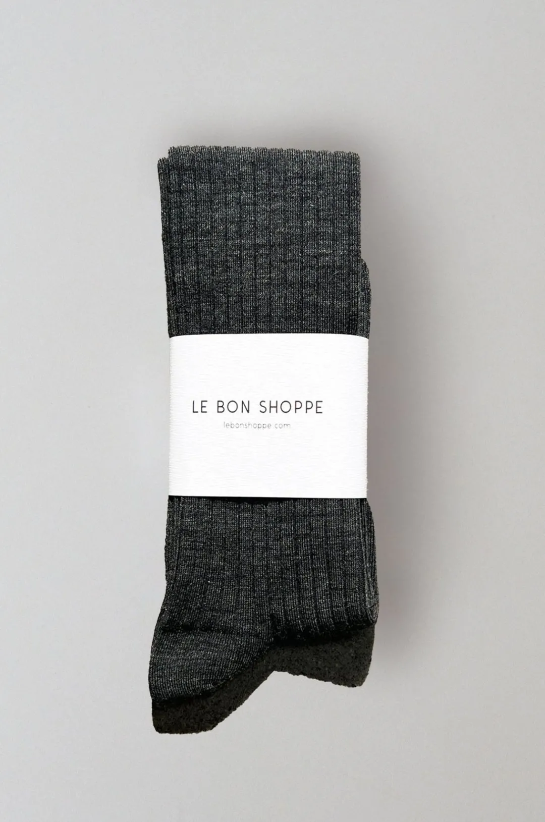 Socks*St. Agni Schoolgirl Socks - Charcoal Melange - By Le Bon
