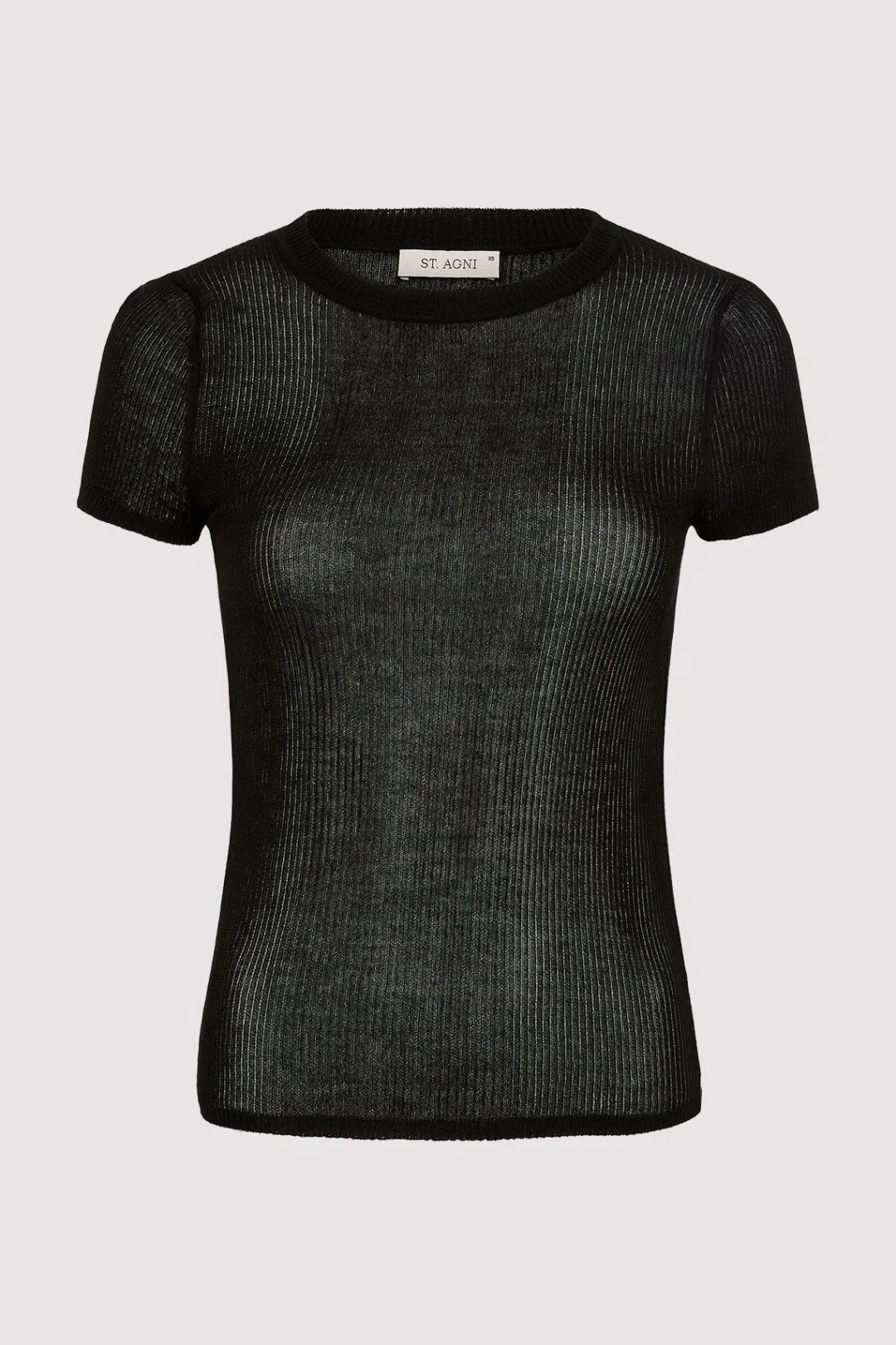 Basics*St. Agni Second Skin Knit Tee - Black