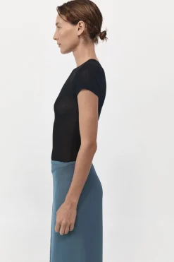 Tops*St. Agni Second Skin Knit Tee - Black