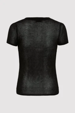 Knitwear*St. Agni Second Skin Knit Tee - Black
