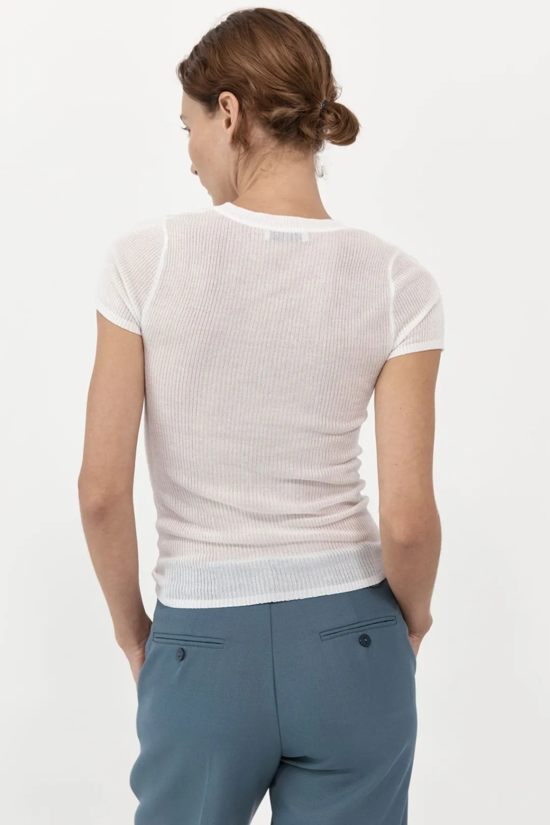 Basics*St. Agni Second Skin Knit Tee - White