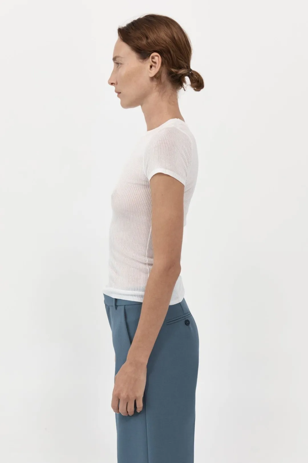 T-Shirts*St. Agni Second Skin Knit Tee - White
