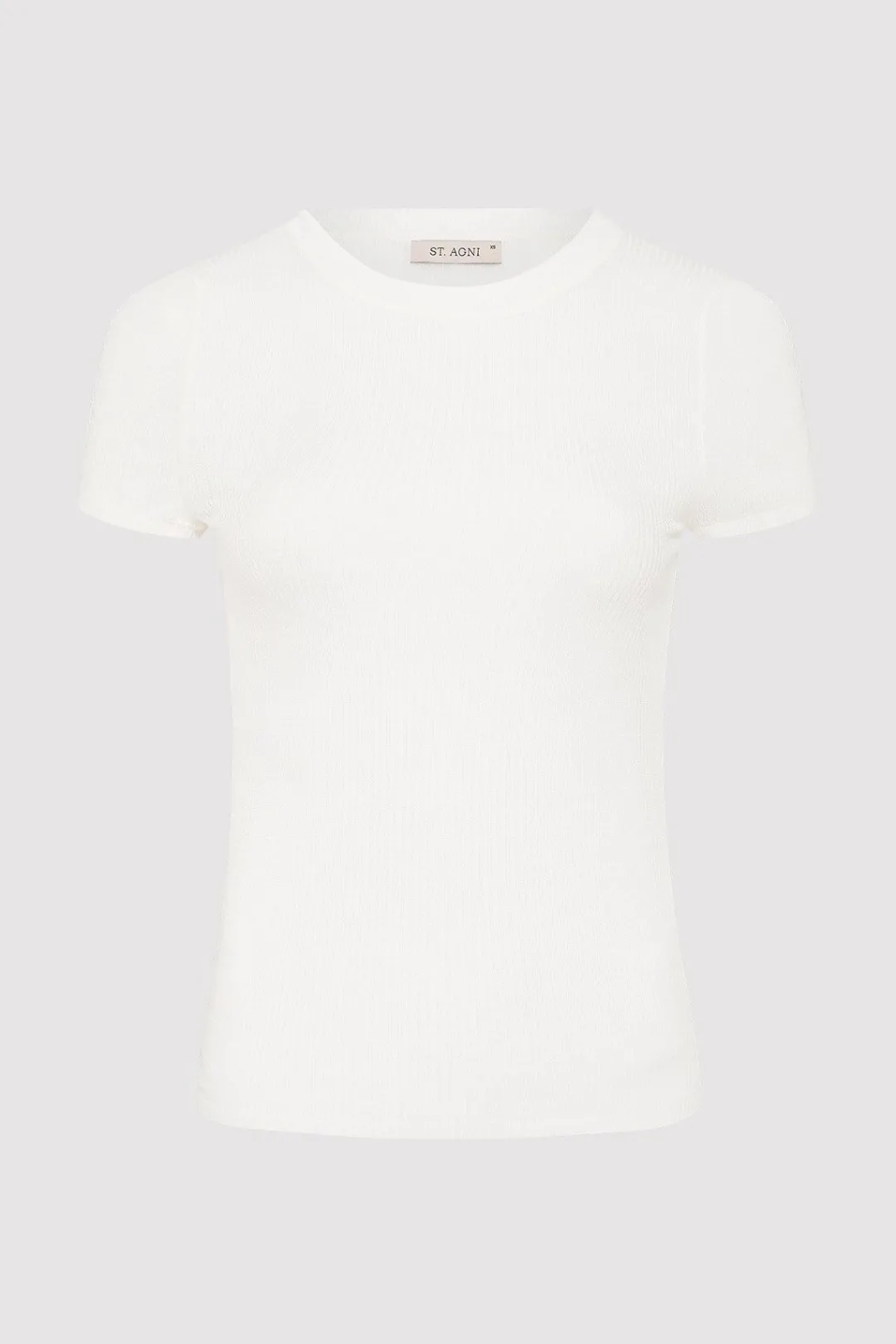 T-Shirts*St. Agni Second Skin Knit Tee - White