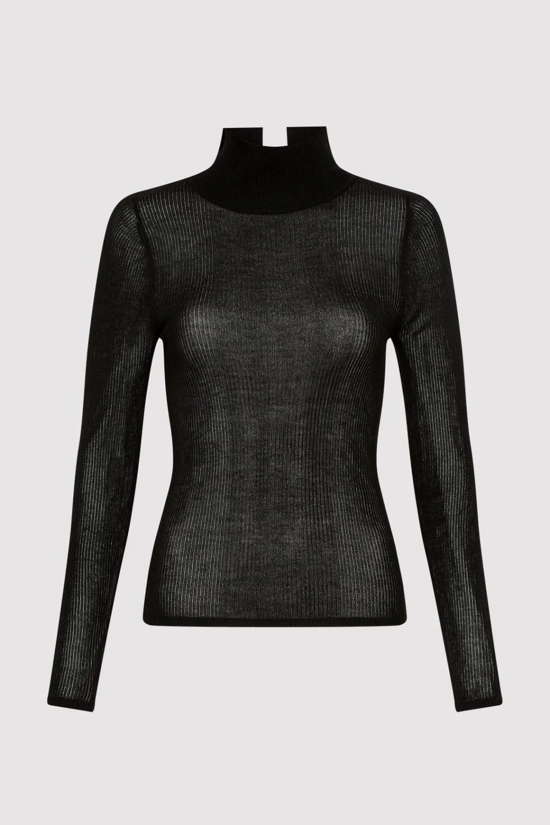 Basics*St. Agni Second Skin Knit Top - Black