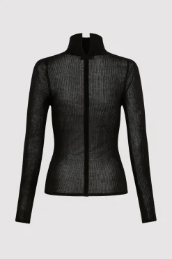 Basics*St. Agni Second Skin Knit Top - Black