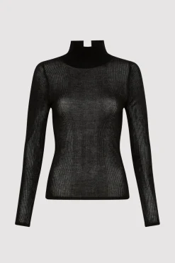 Knitwear*St. Agni Second Skin Knit Top - Black