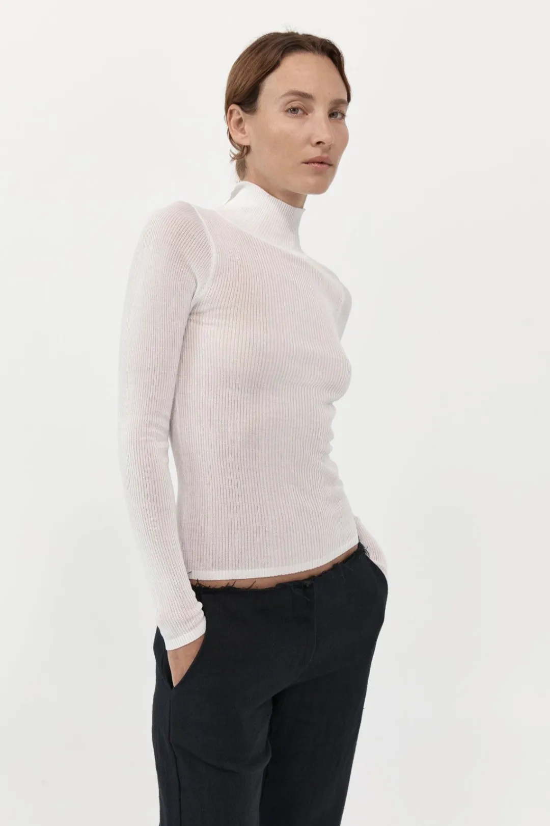 Knitwear*St. Agni Second Skin Knit Top - White