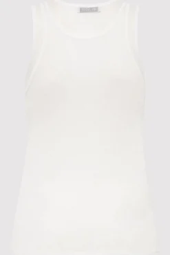 Tops*St. Agni Semi Sheer Double Layer Tank - White