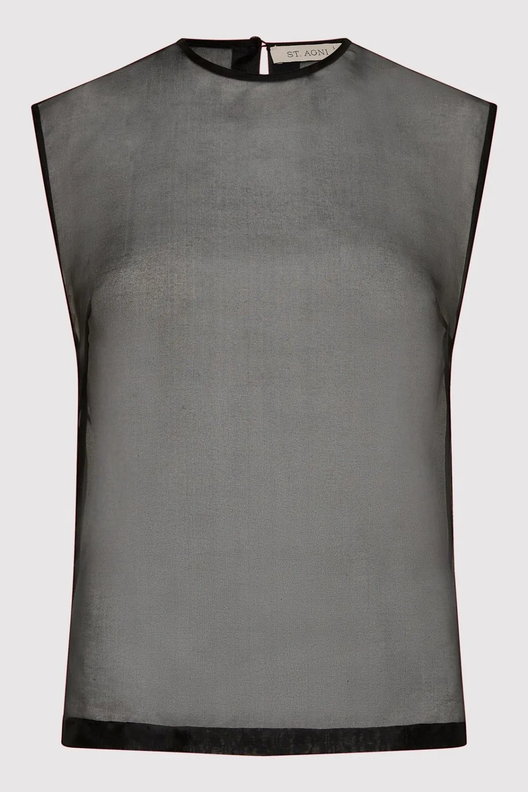 Tops*St. Agni Sheer Organza Top - Black
