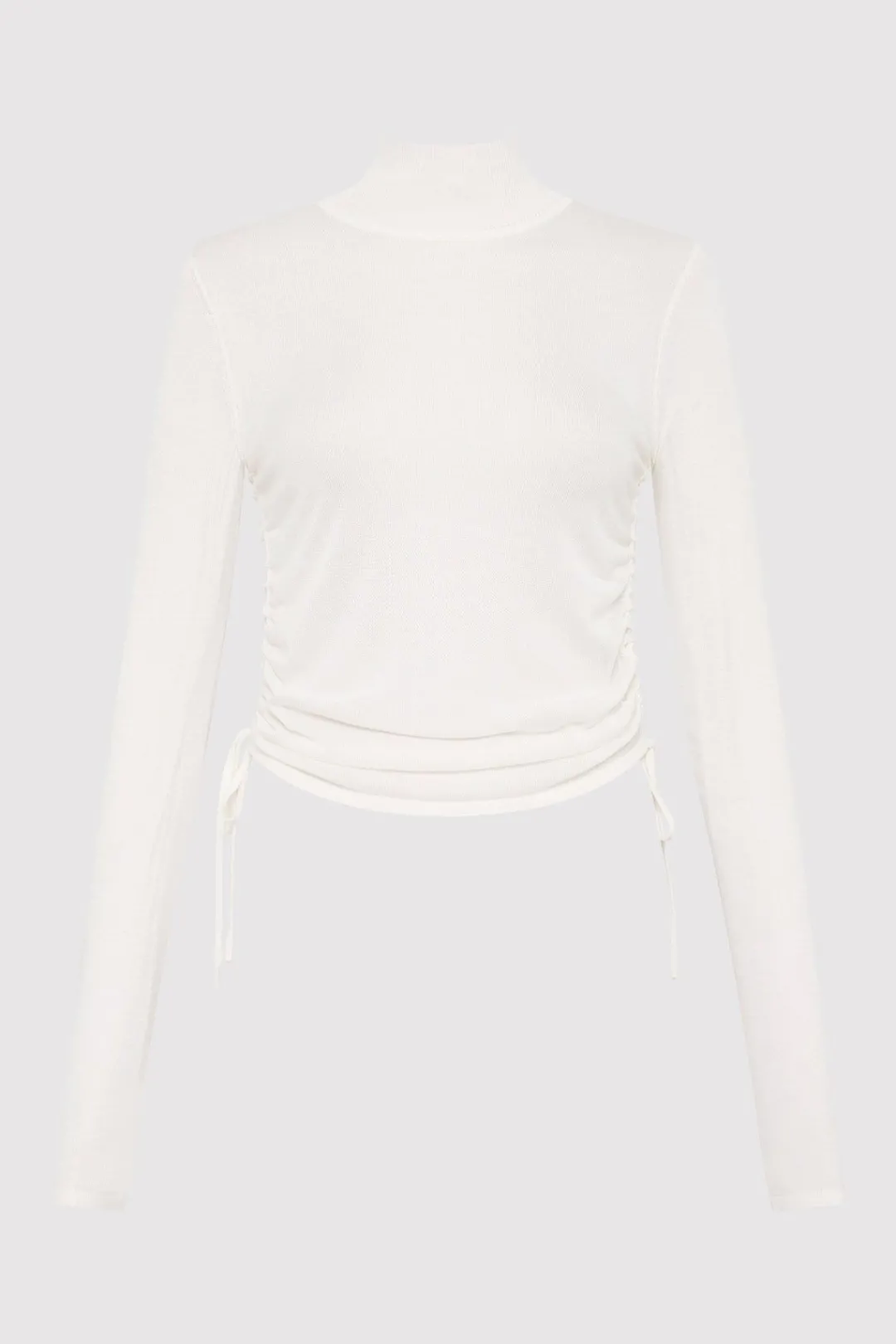 Tops*St. Agni Sheer Ruched Top - White