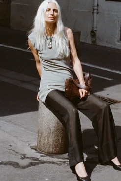 Pants*St. Agni Sheer Silk Gauze Pants - Soot