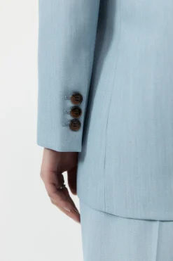 Tailoring*St. Agni Single Button Tailored Blazer - Stone Blue