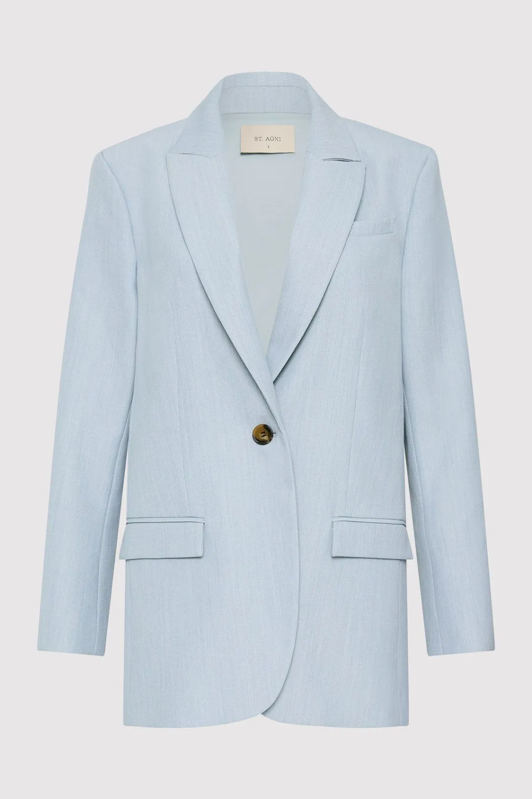 Tailoring*St. Agni Single Button Tailored Blazer - Stone Blue