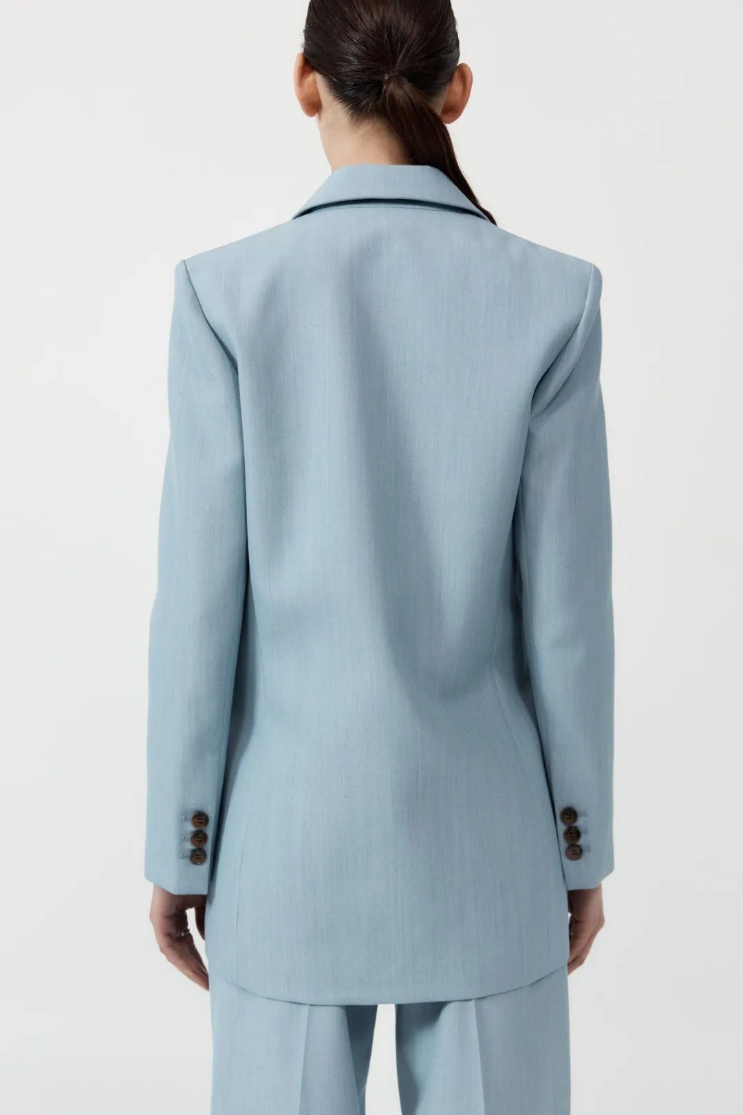 Jackets*St. Agni Single Button Tailored Blazer - Stone Blue