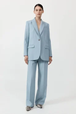 Jackets*St. Agni Single Button Tailored Blazer - Stone Blue