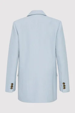 Unisex*St. Agni Single Button Tailored Blazer - Stone Blue