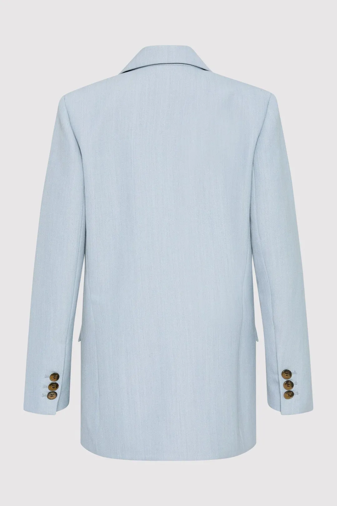 Unisex*St. Agni Single Button Tailored Blazer - Stone Blue