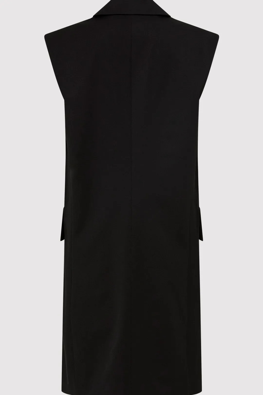 Unisex*St. Agni Sleeveless Tailored Blazer - Black