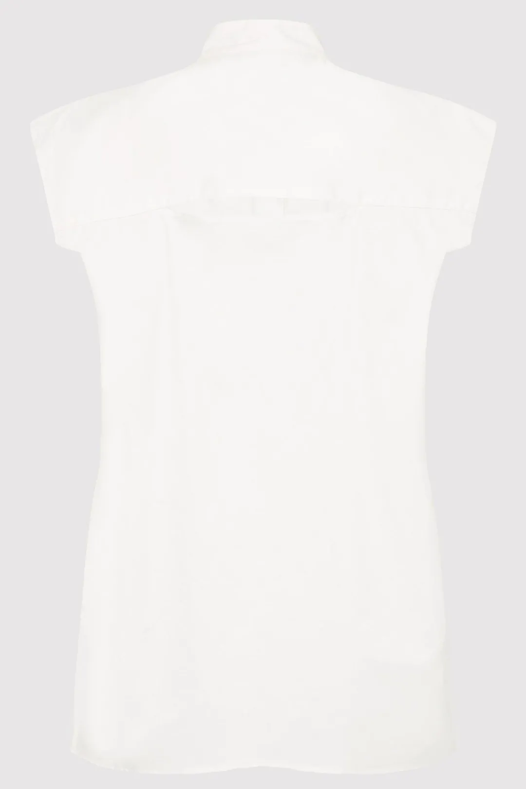 Tops*St. Agni Sleeveless Tuck Detail Shirt - White