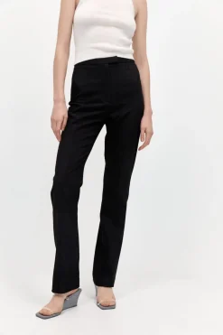 Tailoring*St. Agni Slim Panelled Trousers - Black
