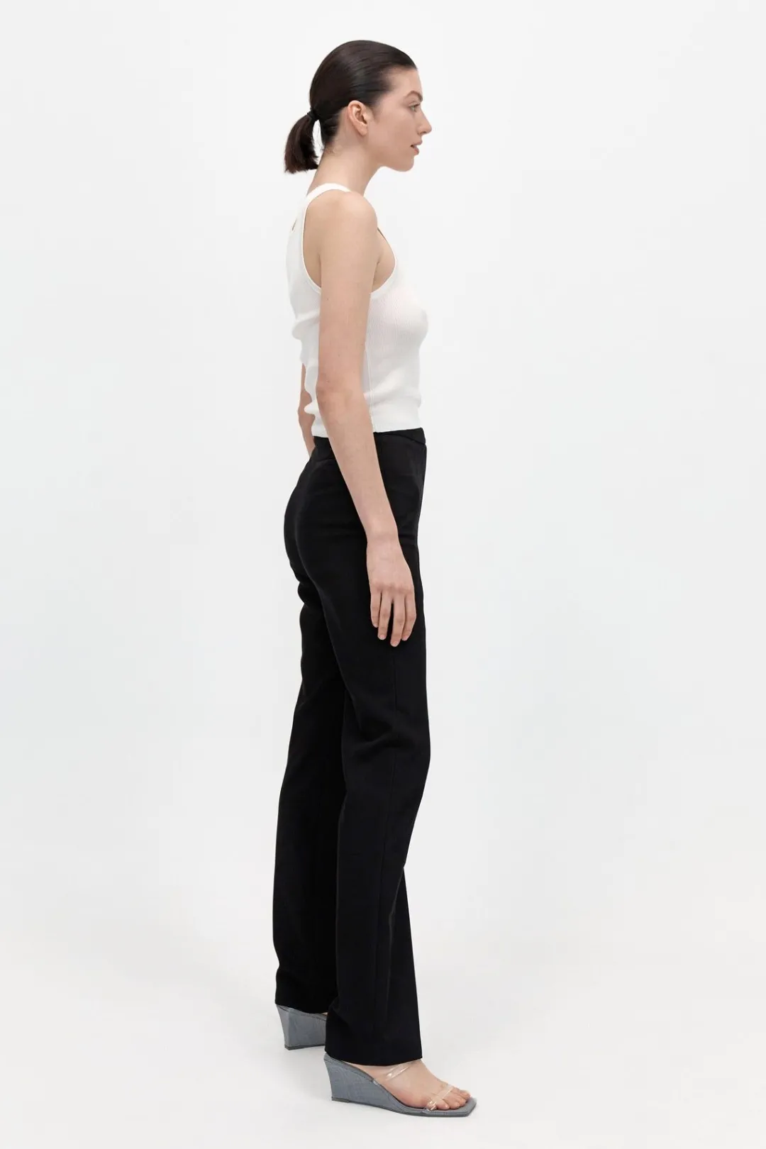 Tailoring*St. Agni Slim Panelled Trousers - Black