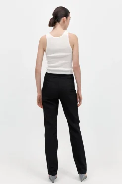 Tailoring*St. Agni Slim Panelled Trousers - Black