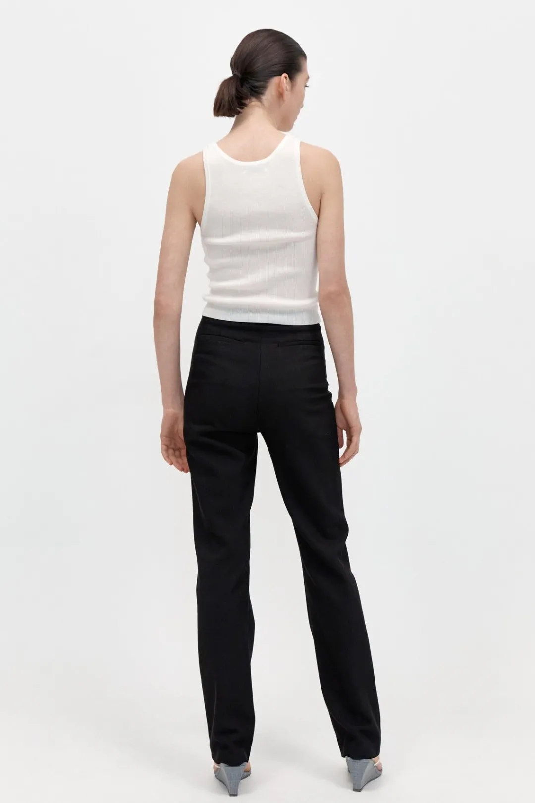 Tailoring*St. Agni Slim Panelled Trousers - Black
