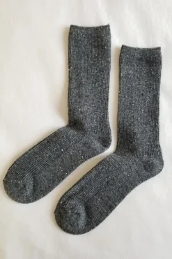 Socks*St. Agni Snow Socks By Le Bon - Charcoal