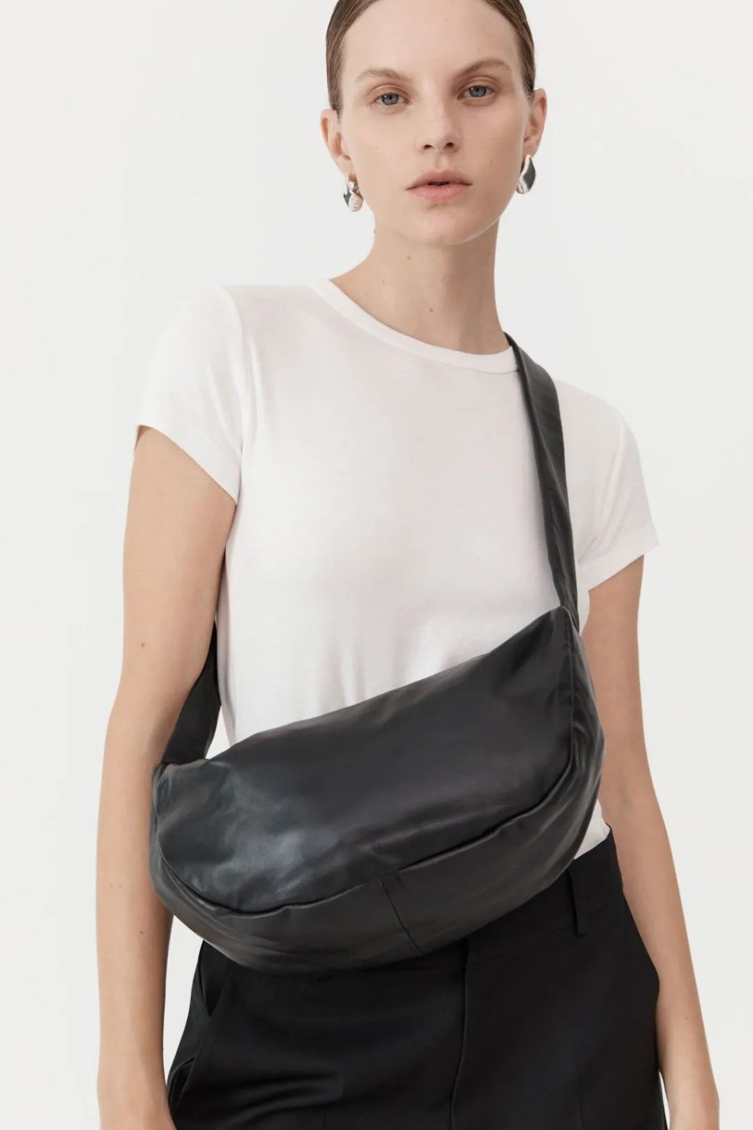 Bags*St. Agni Soft Crescent Bag - Black