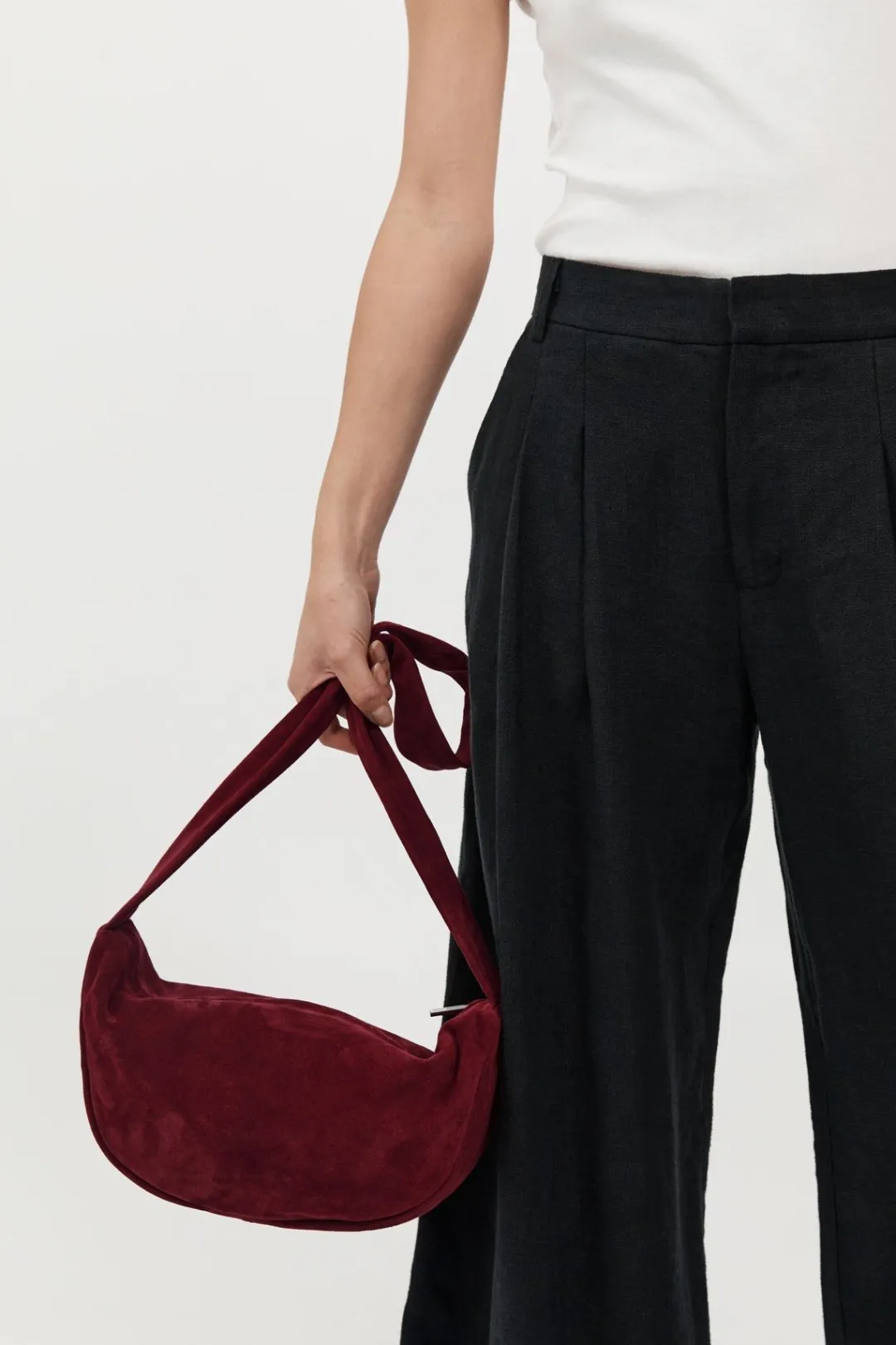 Bags*St. Agni Soft Crescent Bag - Rouge