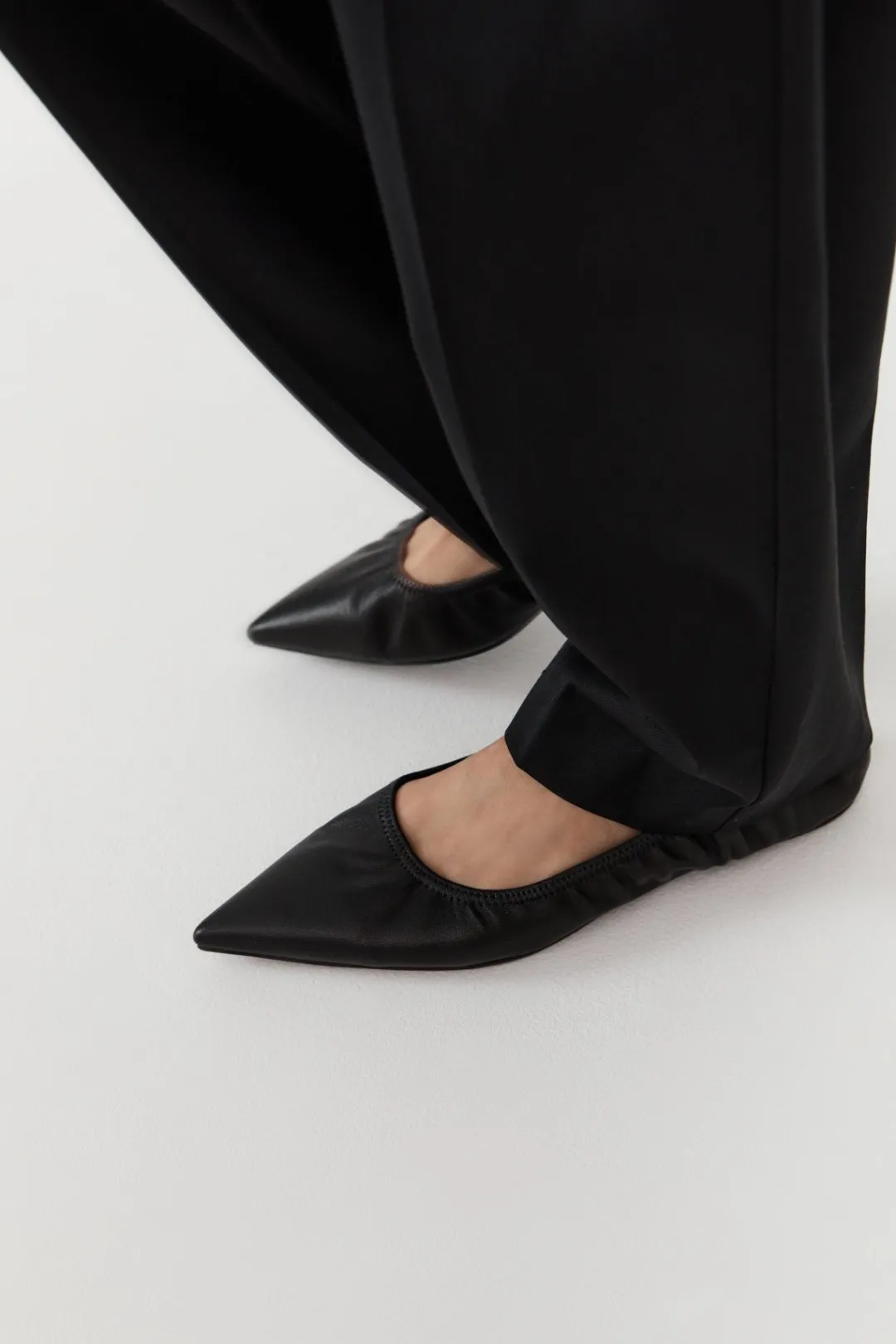 Flats*St. Agni Soft Leather Flat - Black