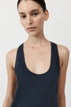 Dresses*St. Agni Soft Silk Bias Tank Dress - Inkwell