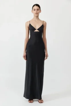 Dresses*St. Agni Soft Silk Bra Bias Slip - Black