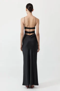 Dresses*St. Agni Soft Silk Bra Bias Slip - Black