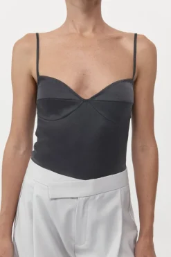 Tops*St. Agni Soft Silk Cami - Washed Black
