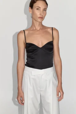 Singlets*St. Agni Soft Silk Cami - Washed Black