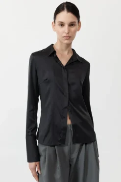Shirts*St. Agni Soft Silk Shirt - Black