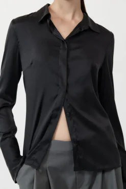 Shirts*St. Agni Soft Silk Shirt - Black