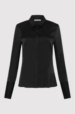 Shirts*St. Agni Soft Silk Shirt - Black