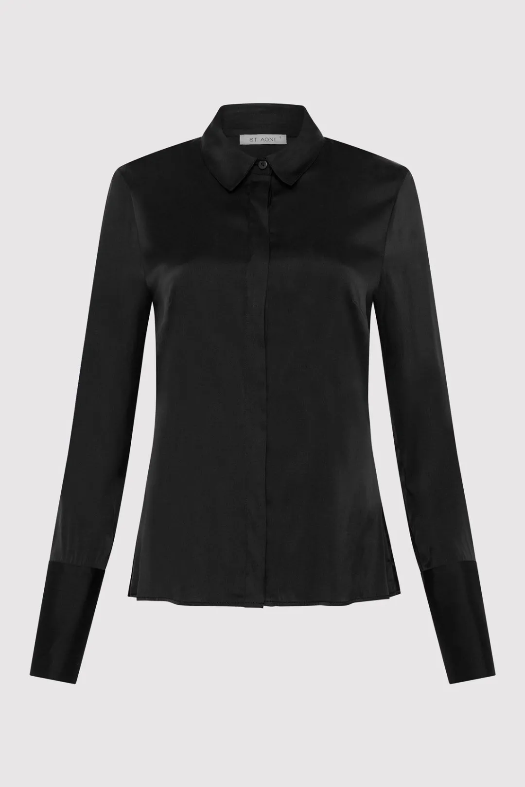 Tops*St. Agni Soft Silk Shirt - Black
