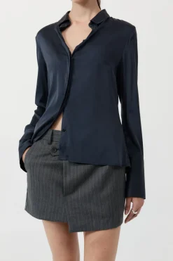 Shirts*St. Agni Soft Silk Shirt - Inkwell
