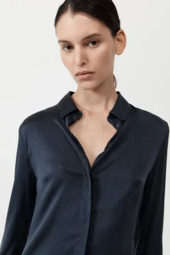 Shirts*St. Agni Soft Silk Shirt - Inkwell